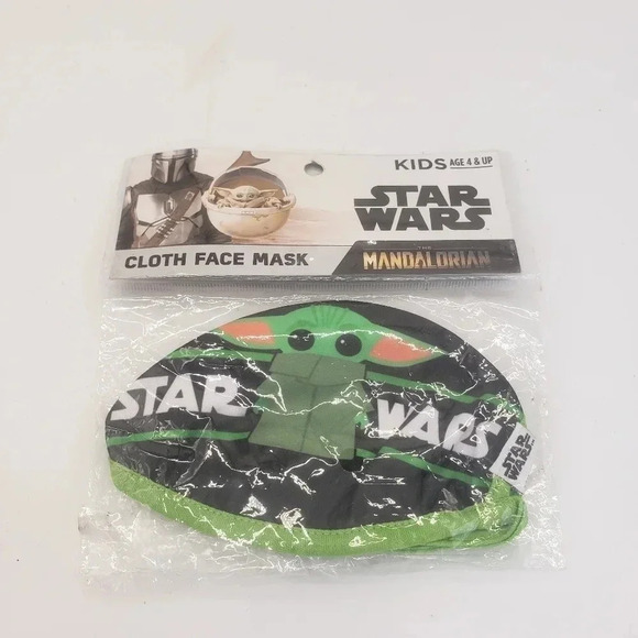 Disney Star Wars Cloth Kids Face  Masks Washable MANDALORIAN 1 Pack 3 Mask Total - Picture 4 of 4